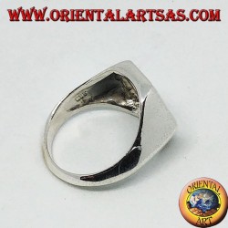 Anillo escudo de plata con agujero hexagonal.