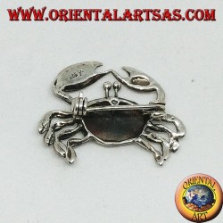 Silberbrosche mit krabbenförmigen Markasiten