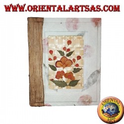 Fotoalbum aus Reispapier mit Relief von Blütenblättern, 20 cm