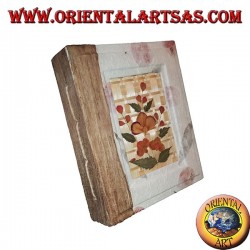 Photo album in rice paper with bas-relief of petals, 20 cm