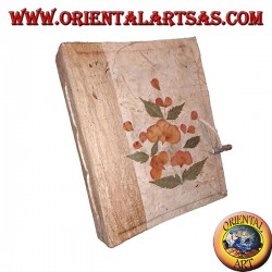 Photo album in rice paper with flower petals, 20 cm