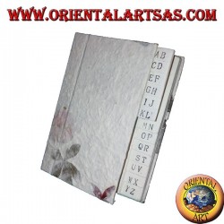 Telephone book in rice paper and flower petals, 12 cm