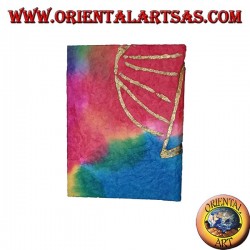 Telephone book in colored rice paper in warm colors, 12 cm