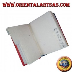 Agenda telefónica en papel de arroz de colores cálidos, 12 cm.