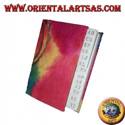 Agenda telefónica en papel de arroz de colores cálidos, 12 cm.