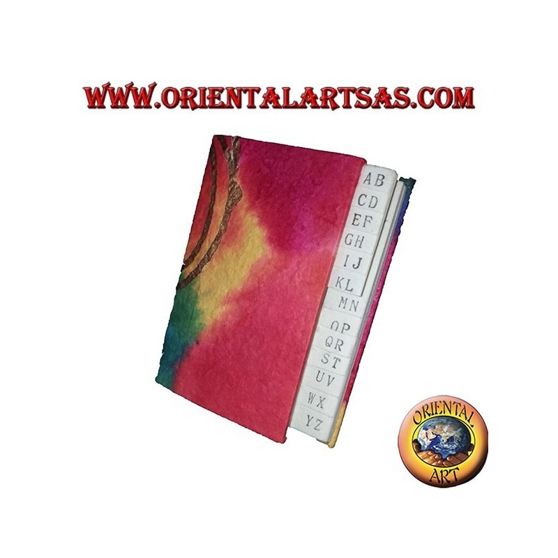 Annuaire téléphonique en papier de riz de couleurs chaudes, 12 cm