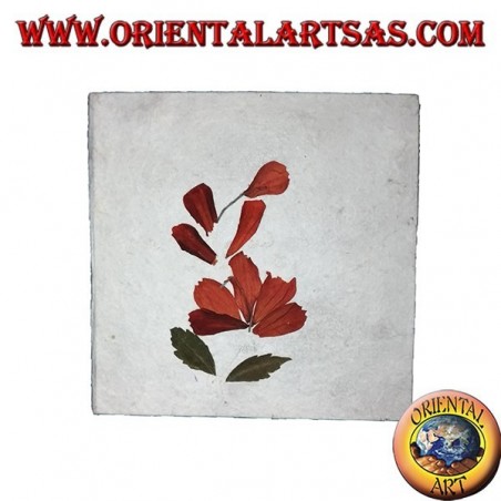 Taccuino in carta di riso e petali di fiori, 10x10 cm