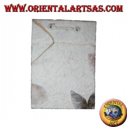 Notizbuch aus Reispapier und Blütenblättern mit vertikaler Öffnung, 10 cm