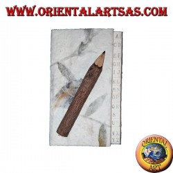 Annuaire téléphonique en papier de riz et pétales avec un crayon dans le coffre, 11 cm