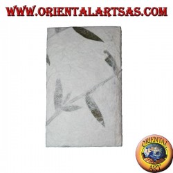 Telephone book in rice paper and petals with pencil in the trunk, 11 cm