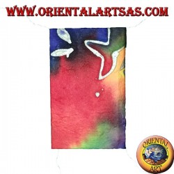 Annuaire téléphonique en papier de riz de couleur avec un crayon dans le coffre, 11 cm