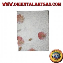 Annuaire téléphonique en papier de riz et pétales avec un crayon dans le coffre, 14 cm