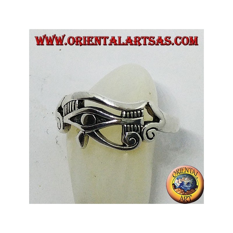 Anello In Argento 925 &permil; , Occhio Di Horus Con Nodo Di Tyrone