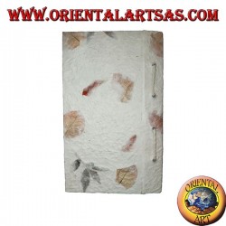 Telephone book in rice paper and petals with pencil in the trunk, 21 cm