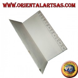 Agenda telefónica en papel de arroz y pétalos con lápiz en el tronco, 21 cm.