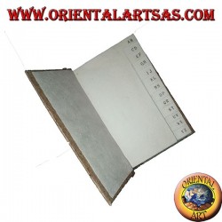 Telephone book in tree bark and plaque with elephant and tree, 14 cm