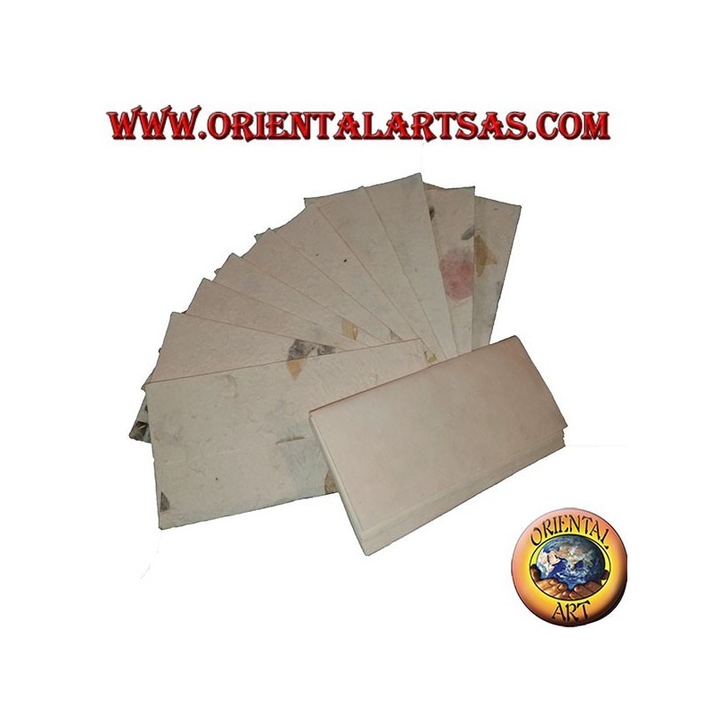 Buste per lettere con fogli in carta di riso e petali di fiori, 10 pz