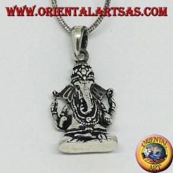Silberanhänger mit Statuette von Ganesha oder Ganesh (groß)