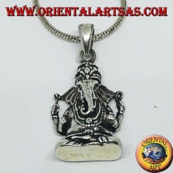Silver pendant with statuette of Ganesha or Ganesh (large)