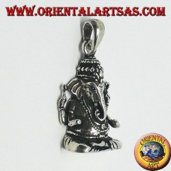 Colgante de plata con estatuilla de Ganesha o Ganesh (grande)