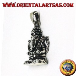 Colgante de plata con estatuilla de Ganesha o Ganesh (grande)