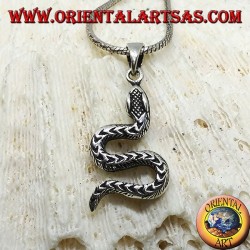 Colgante de plata, serpiente rastrera S