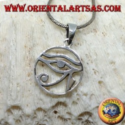 Silver pendant, eye of Horus smooth in the circle