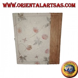 Fotoalbum aus Reispapier und Blütenblättern mit Verschluss, 27 cm