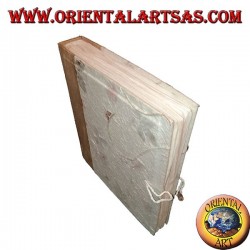 Album photo en papier de riz et pétales de fleurs avec fermeture, 27 cm