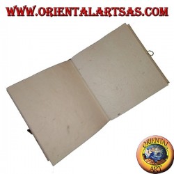 Album photo en papier de riz avec pétales de fleurs et broderies, 27 cm