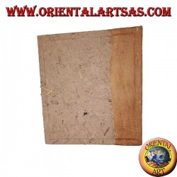 Álbum de fotos en corteza de árbol con estampado floral, 27 cm.