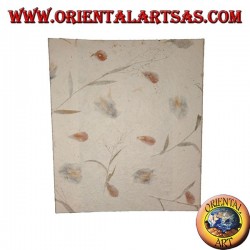 Álbum de fotos en papel de arroz y corteza con cierre de caja, 27 cm.