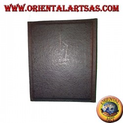 Photo album in rice paper with blue cover and plate, 27 cm