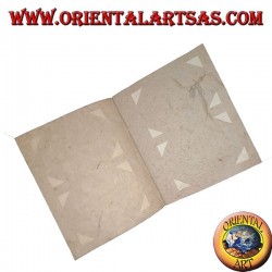 Fotoalbum aus Reispapier mit blauem Deckel und Teller, 27 cm