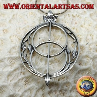 Pendentif en argent, la coupe de puits “The Chalice Well, Glastonbury”