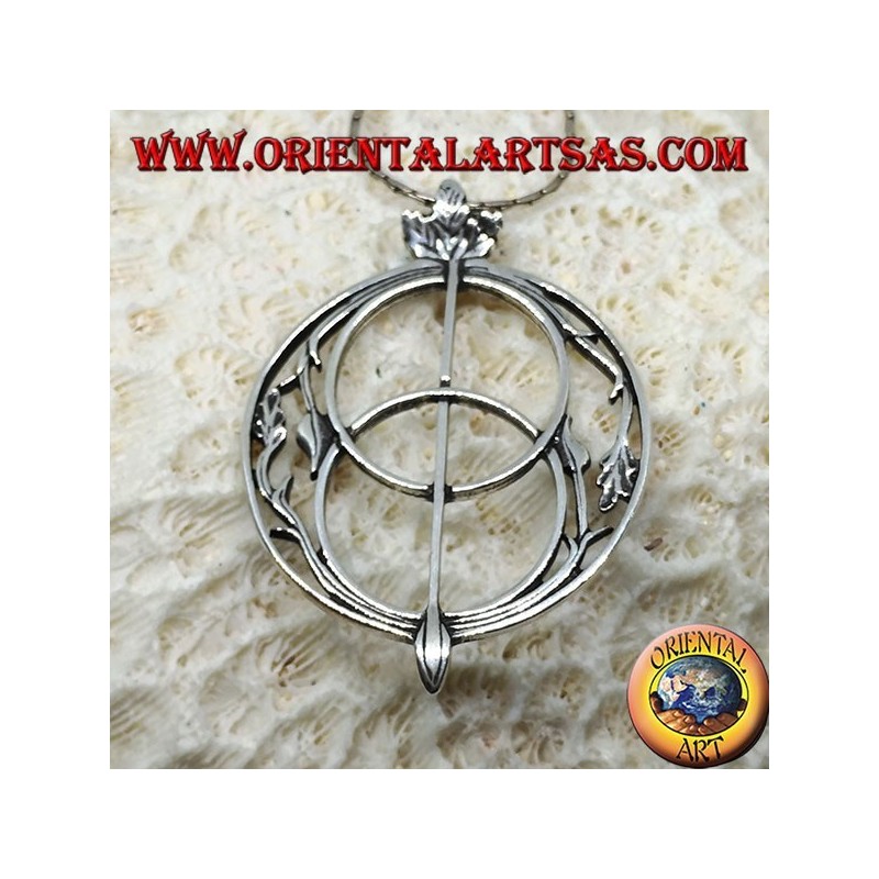 Pendentif en argent, la coupe de puits “The Chalice Well, Glastonbury”