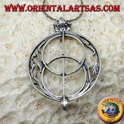 Pendentif en argent, la coupe de puits “The Chalice Well, Glastonbury”