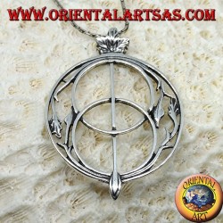 Silver pendant, the Goblet of Well "The Chalice Well, Glastonbury"