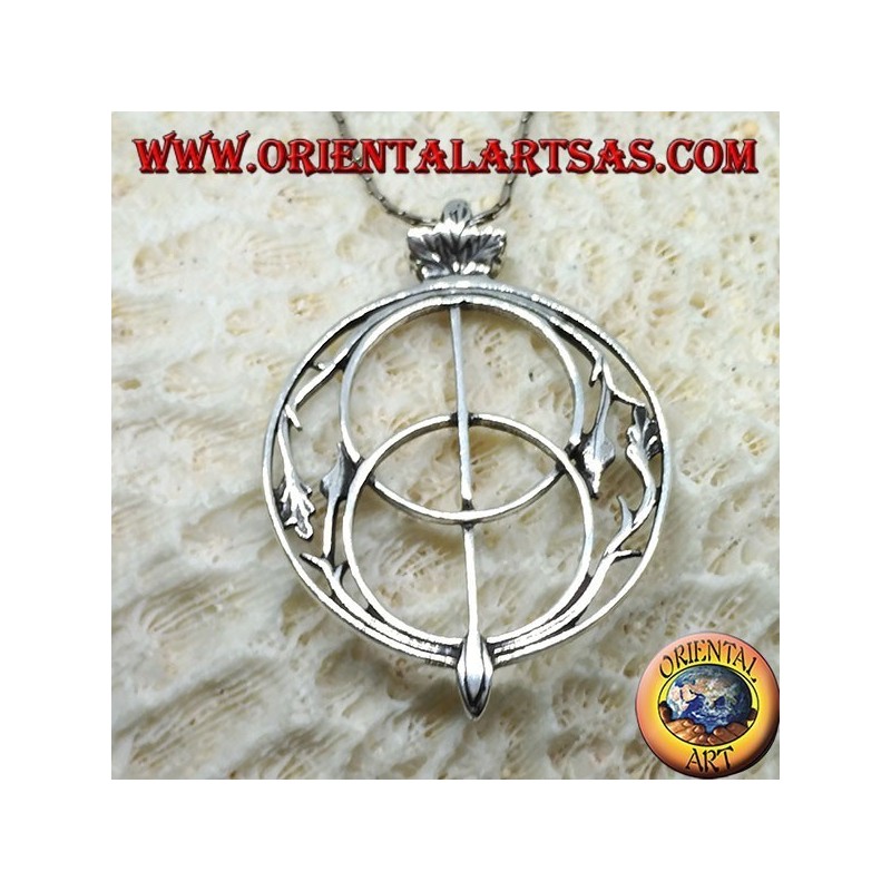 Silver pendant, the Goblet of Well "The Chalice Well, Glastonbury"