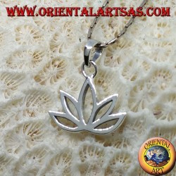 Pendentif en argent fleur de Lotus fleur sacrée pour l'hindouisme et le bouddhisme