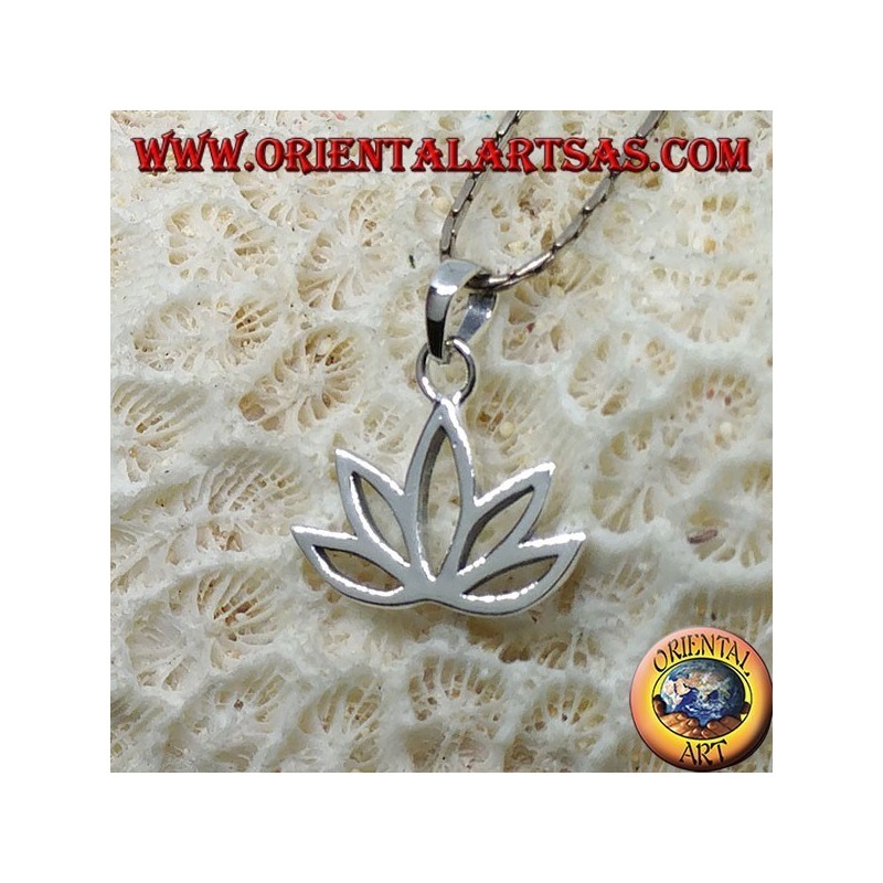 Heilige Blume der silbernen Anhänger Lotus-Blume für Hinduismus und Buddhismus
