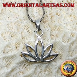 Heilige Blume der silbernen Anhänger Lotus-Blume für Hinduismus und Buddhismus