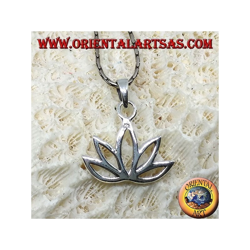 Heilige Blume der silbernen Anhänger Lotus-Blume für Hinduismus und Buddhismus