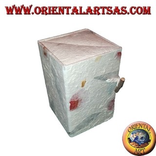 Scatola portagioie in carta di riso con tre cassetti a parallelepipedo, 13 cm