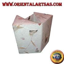 Boîte à bijoux en papier de riz avec trois tiroirs parallélépipédiques, 15 cm