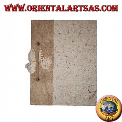 Notebook notebook in tree bark with string binding, 21 cm