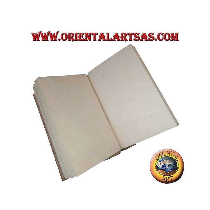 Notebook notebook in tree bark with string binding, 21 cm