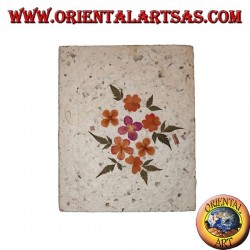 Notebook notebook in rice paper with flower petals decoration 1, 21 cm