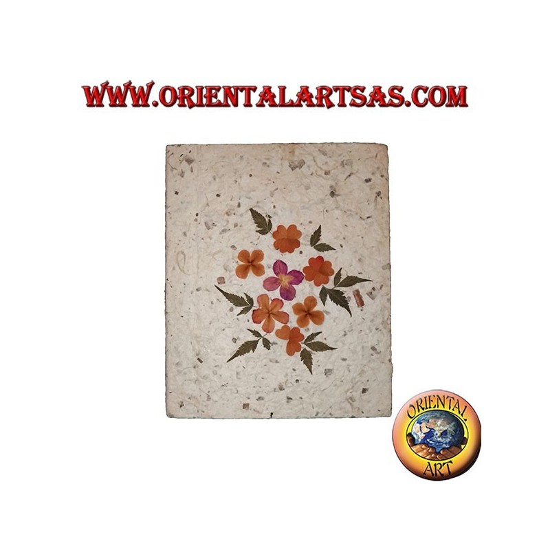 Cahier en papier de riz à décor de pétales de fleurs 1, 21 cm