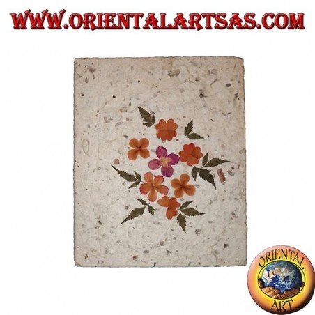 Taccuino quaderno in carta di riso con decorazione di petali di fiori 1, 21 cm